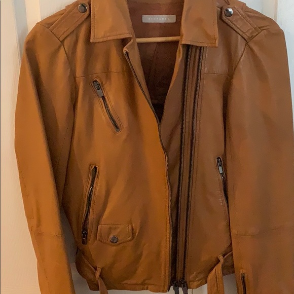 Stefanel Leather Jacket Cognac from Italy - Picture 13 of 17
